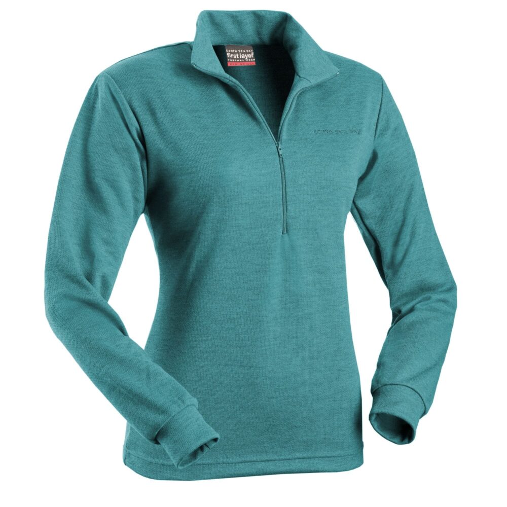 511030-GLACIER_WOMENSFIRSTLAYERMIDWEIGHTLONGSLEEVEZIPPOLO_EARTHSEASKY
